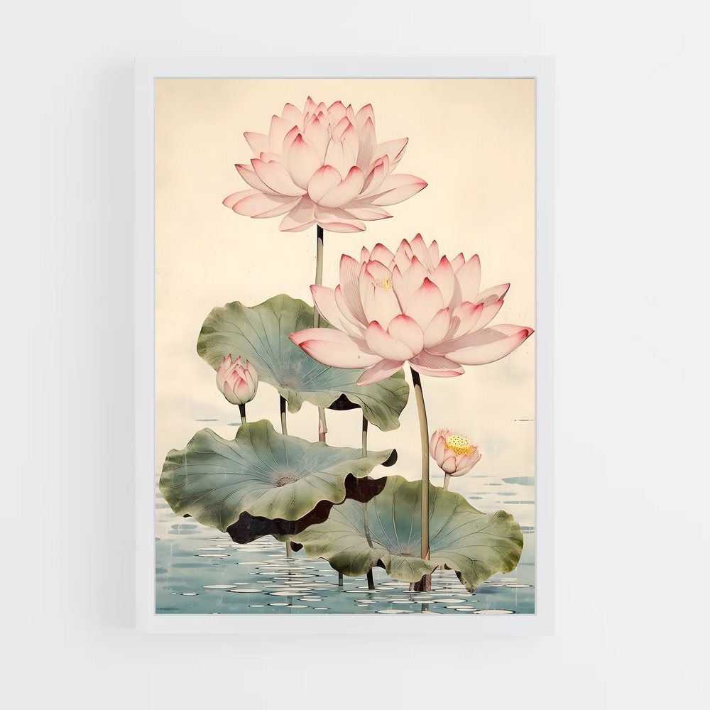 ap-lotus flower-4 cadre Blanc