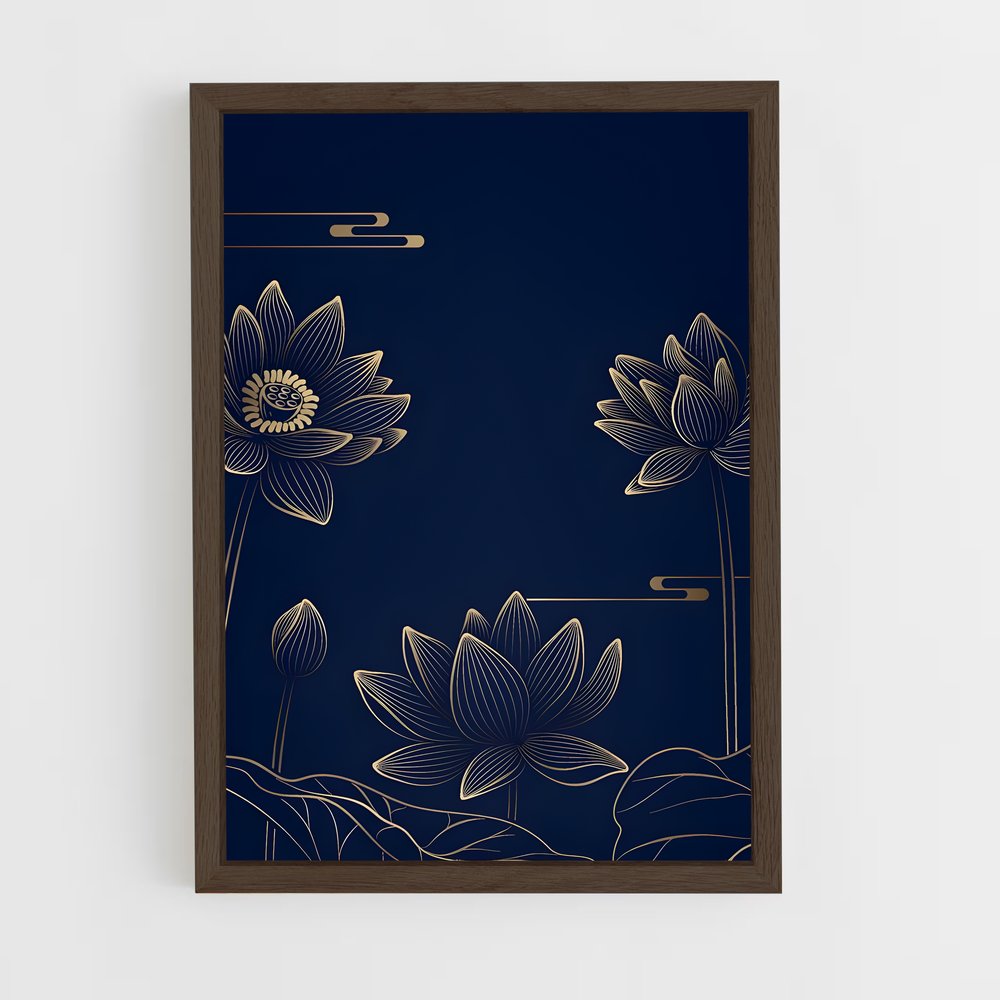 ap-lotus patterns-2 cadre Bois foncé