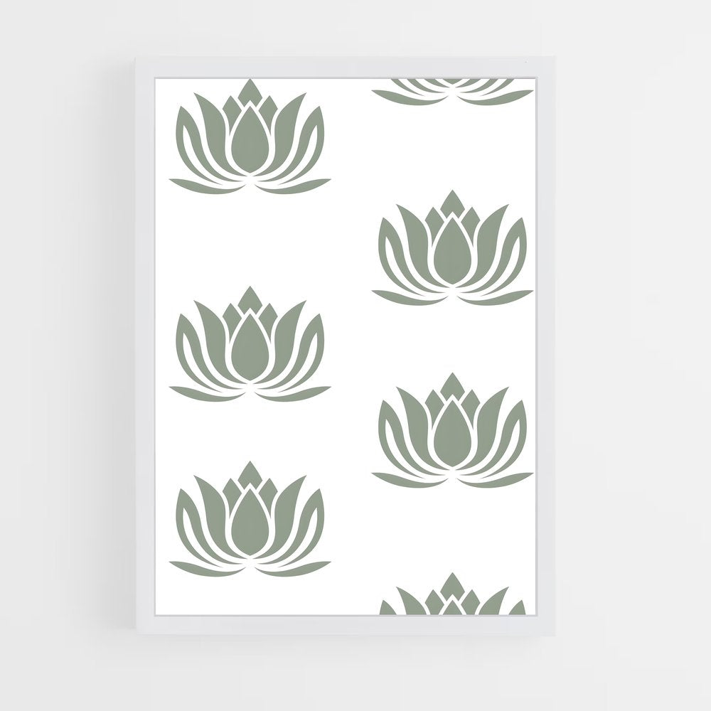 ap-lotus patterns-3 cadre Blanc