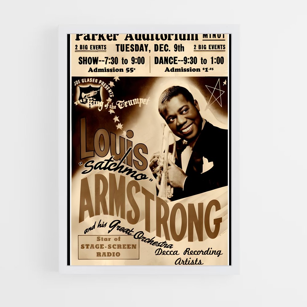 ap-louis armstrong-1 cadre Blanc