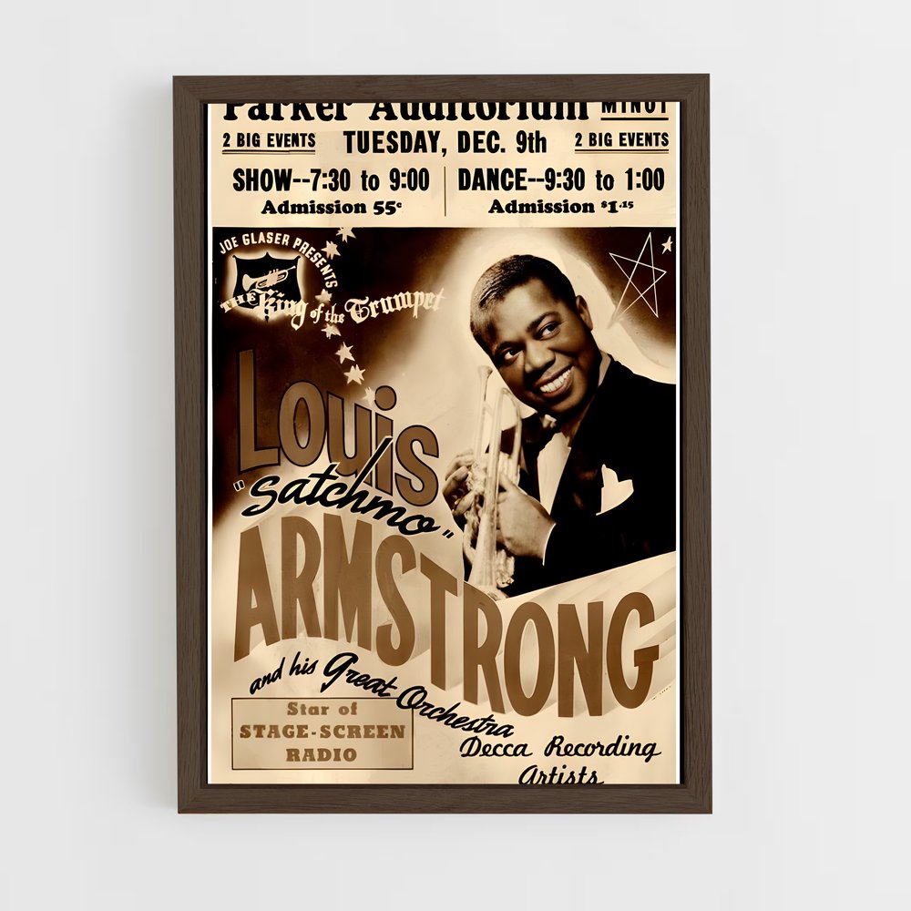 ap-louis armstrong-1 cadre Bois foncé