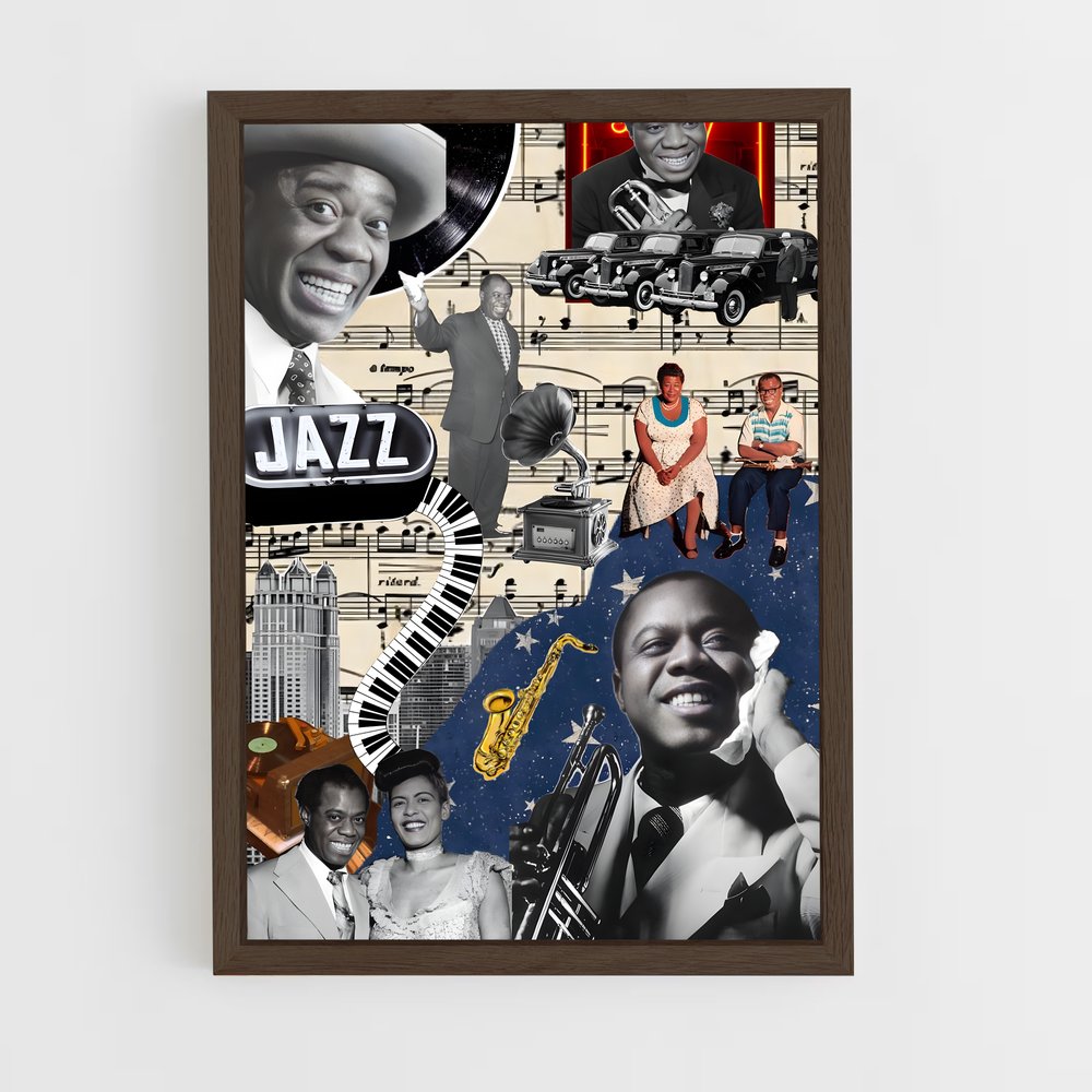 ap-louis armstrong-3 cadre Bois foncé