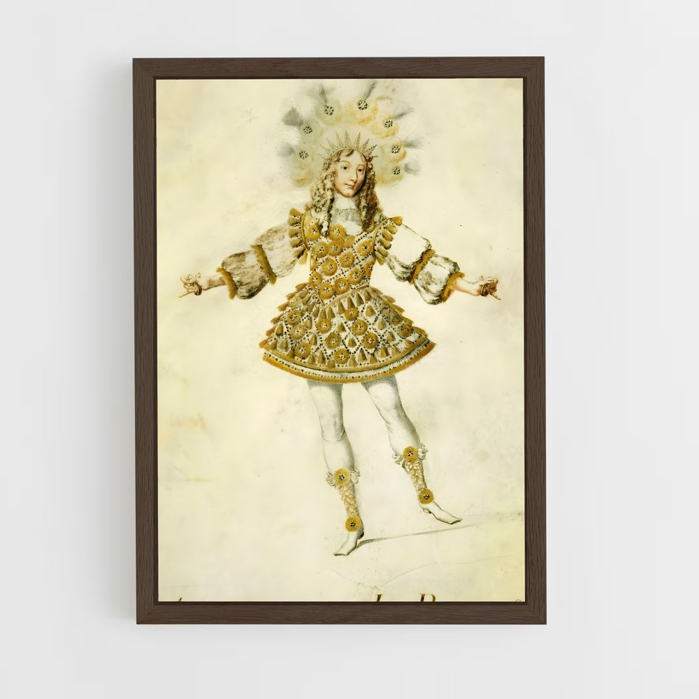 ap-louis xiv-11 cadre Bois foncé
