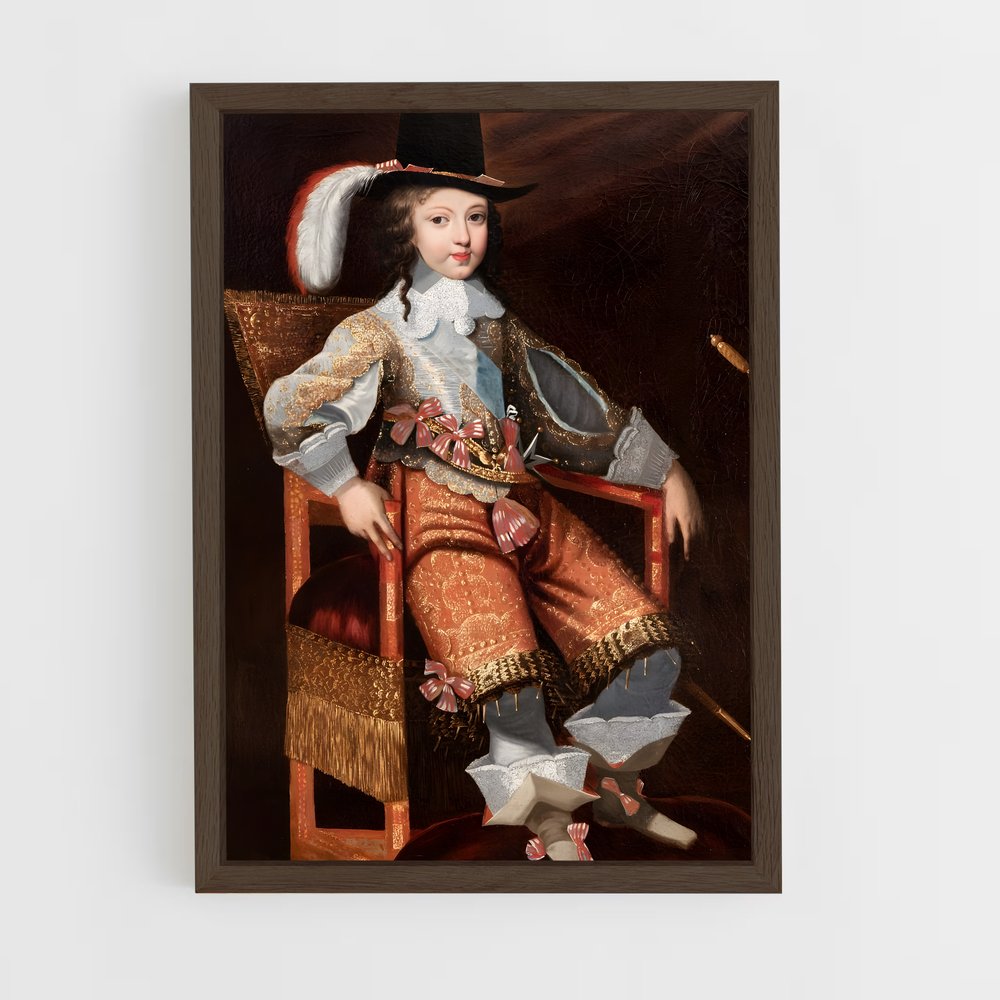 ap-louis xiv-12 cadre Bois foncé