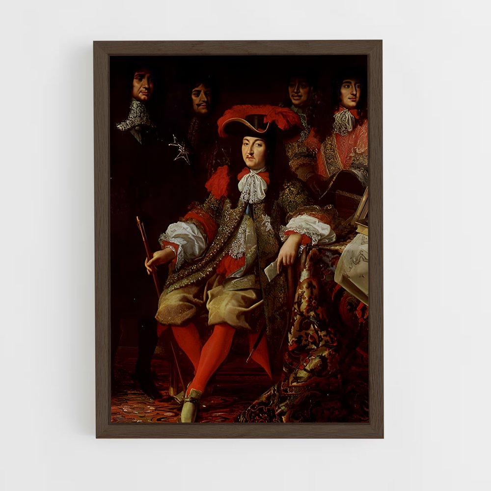 ap-louis xiv-2 cadre Bois foncé