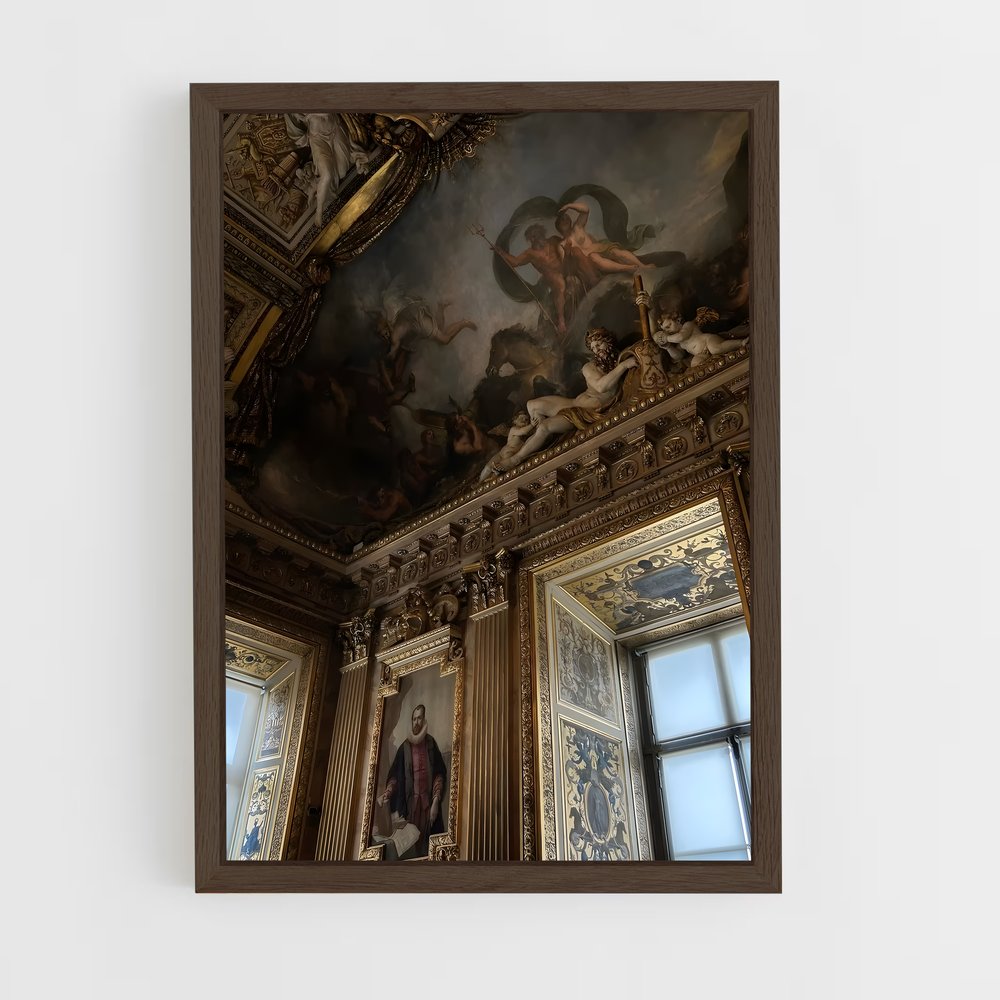 ap-louvre museum-2 cadre Bois foncé