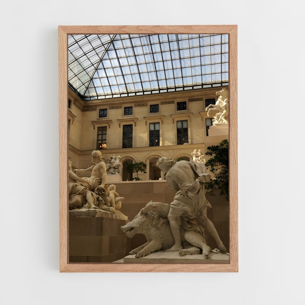 ap-louvre museum-4 cadre Bois clair
