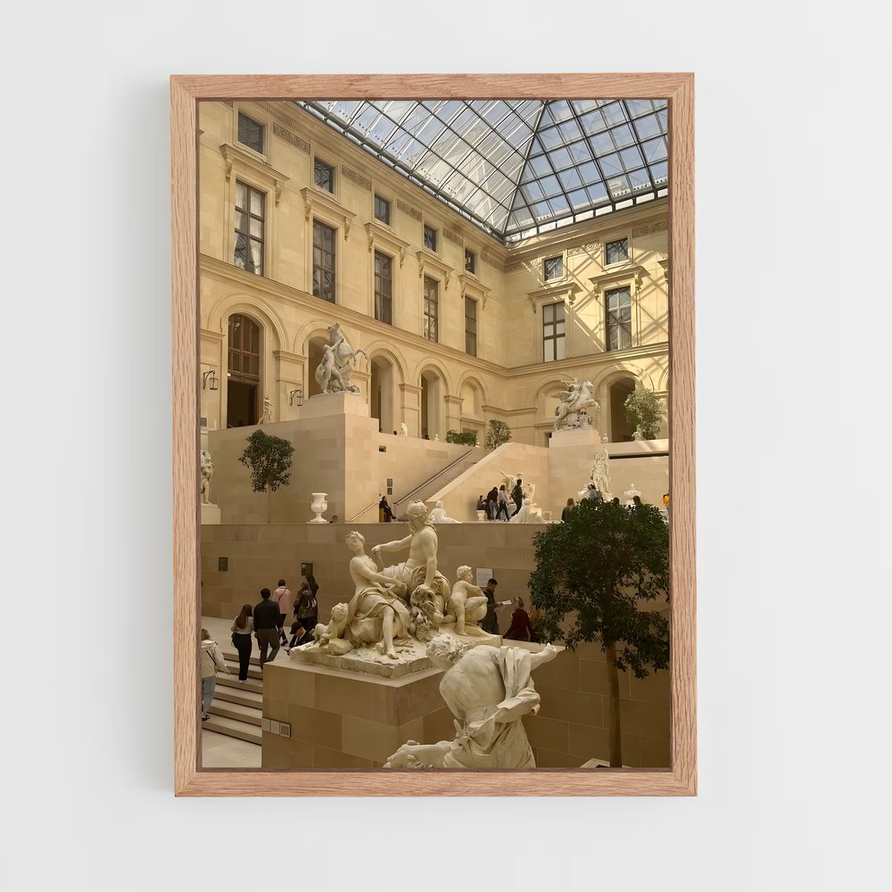 ap-louvre museum-5 cadre Bois clair