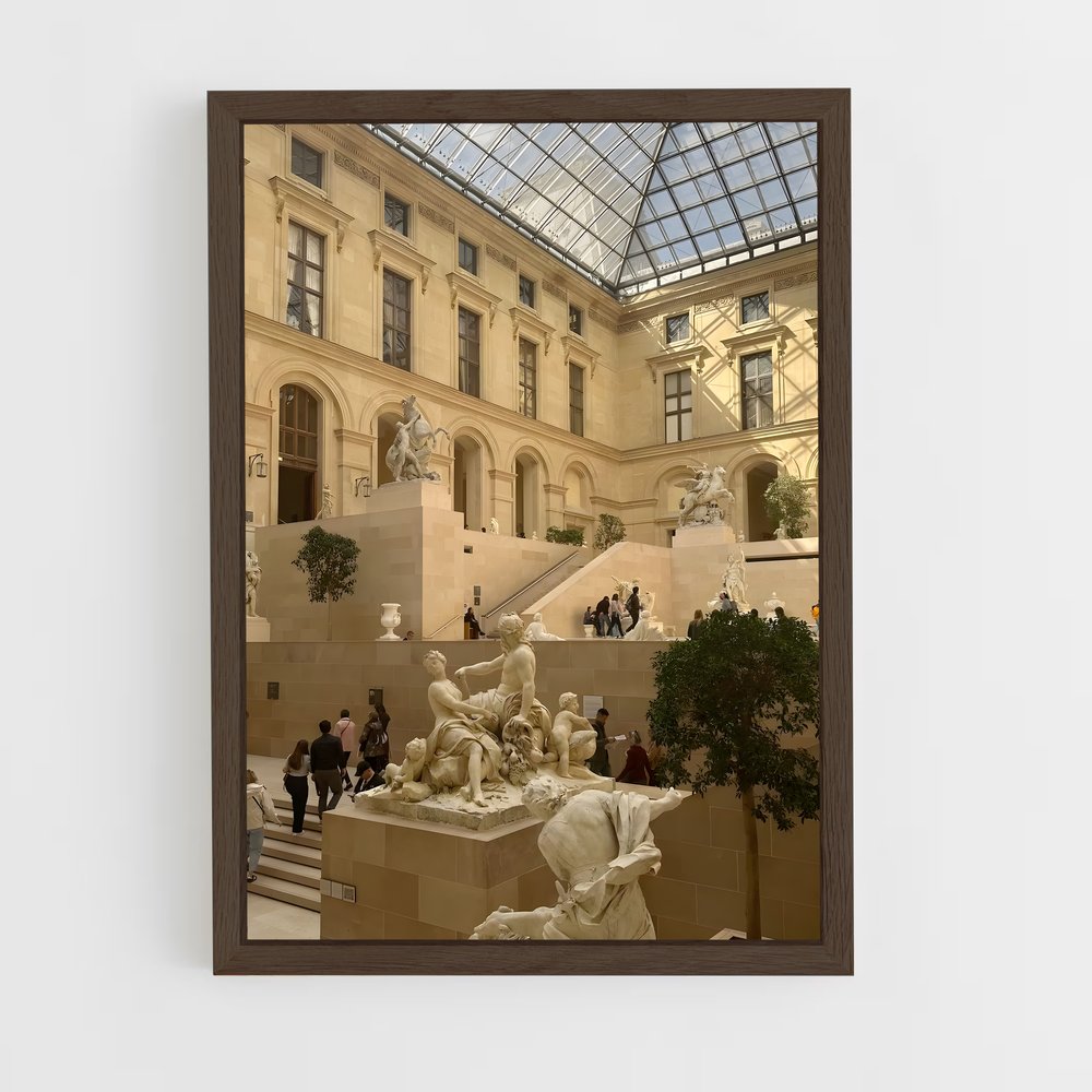 ap-louvre museum-5 cadre Bois foncé