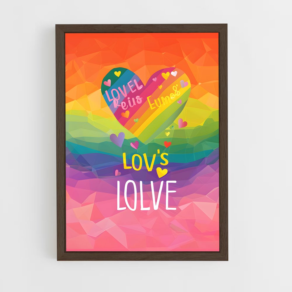 ap-love is love-3 cadre Bois foncé