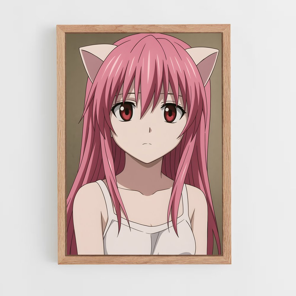ap-lucy elfen lied-2 cadre Bois clair
