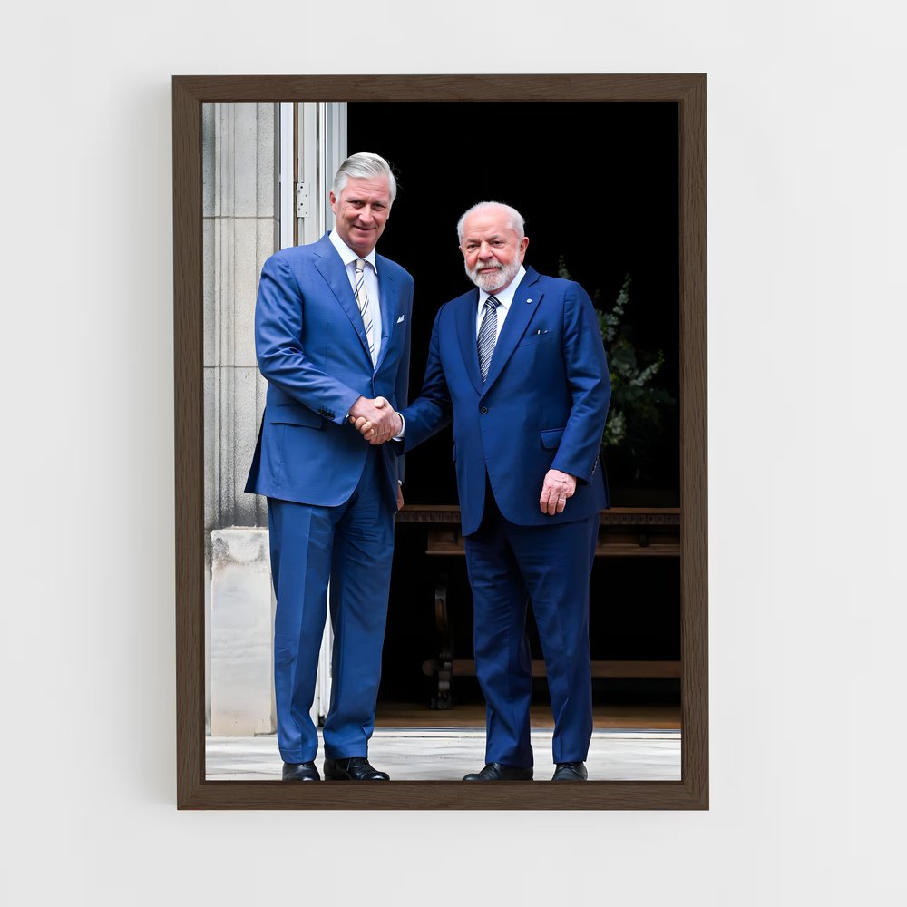 ap-luiz inacio lula da silva-2 cadre Bois foncé