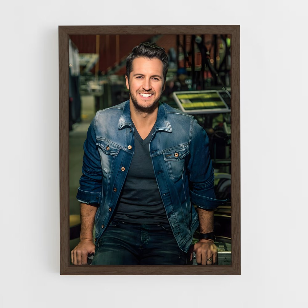 ap-luke bryan-1 cadre Bois foncé