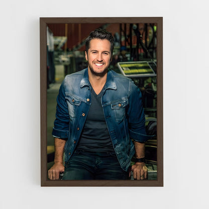 ap-luke bryan-1 cadre Bois foncé