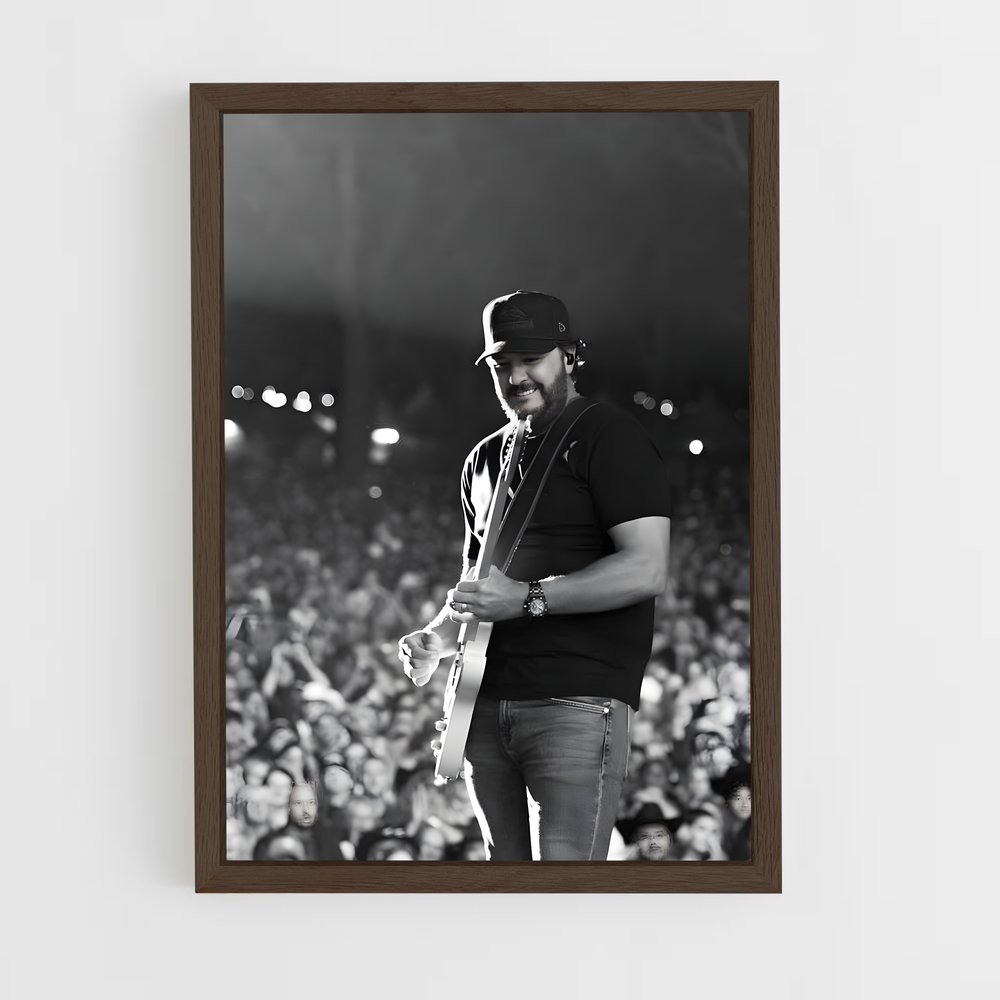 ap-luke bryan-10 cadre Bois foncé