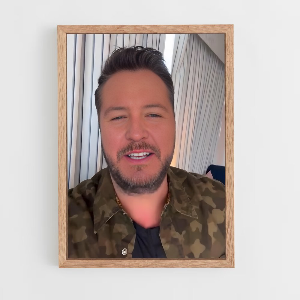 ap-luke bryan-2 cadre Bois clair