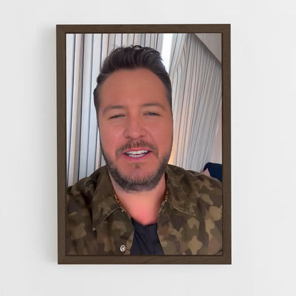 ap-luke bryan-2 cadre Bois foncé