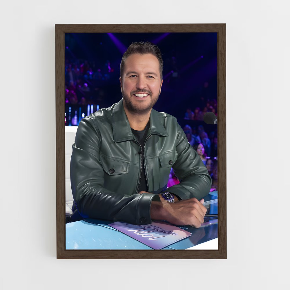 ap-luke bryan-3 cadre Bois foncé