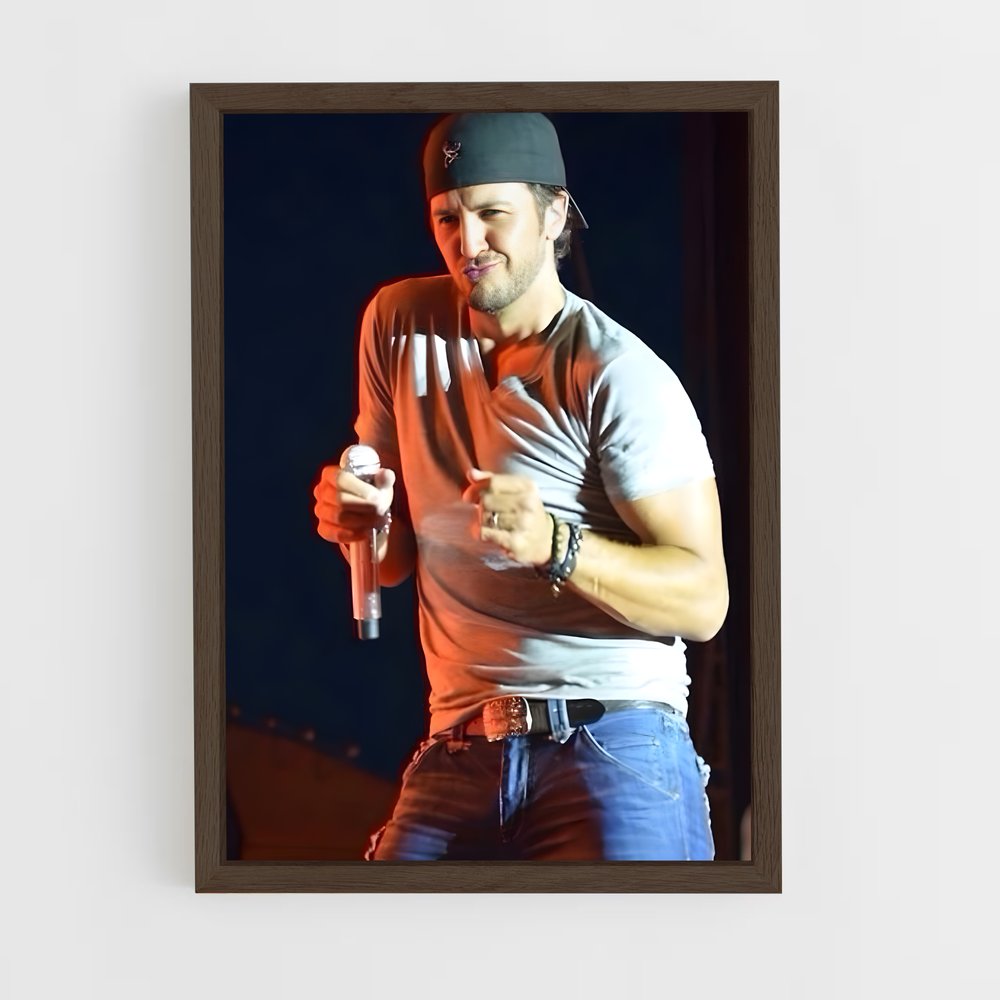 ap-luke bryan-4 cadre Bois foncé