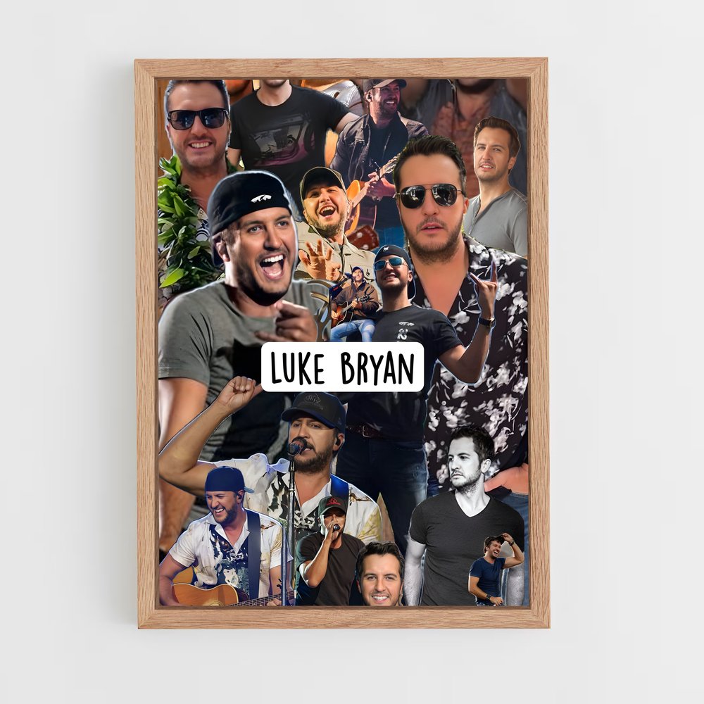 ap-luke bryan-5 cadre Bois clair
