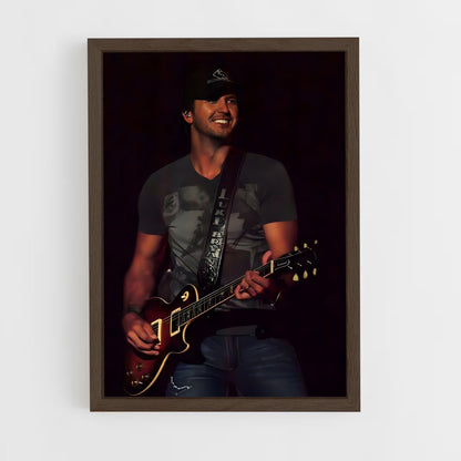 ap-luke bryan-6 cadre Bois foncé