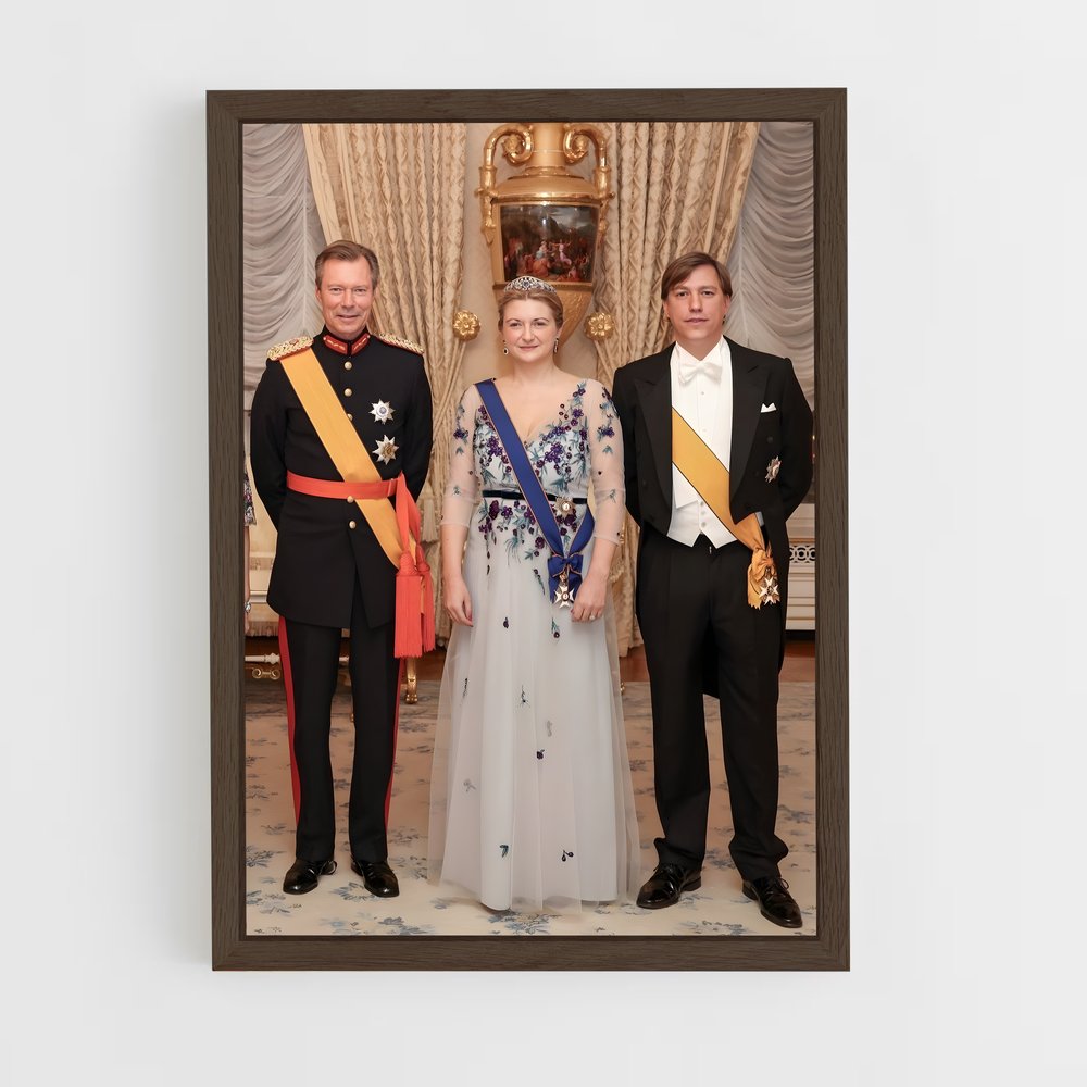 ap-luxembourg royal family-1 cadre Bois foncé