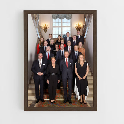 ap-luxembourg royal family-2 cadre Bois foncé