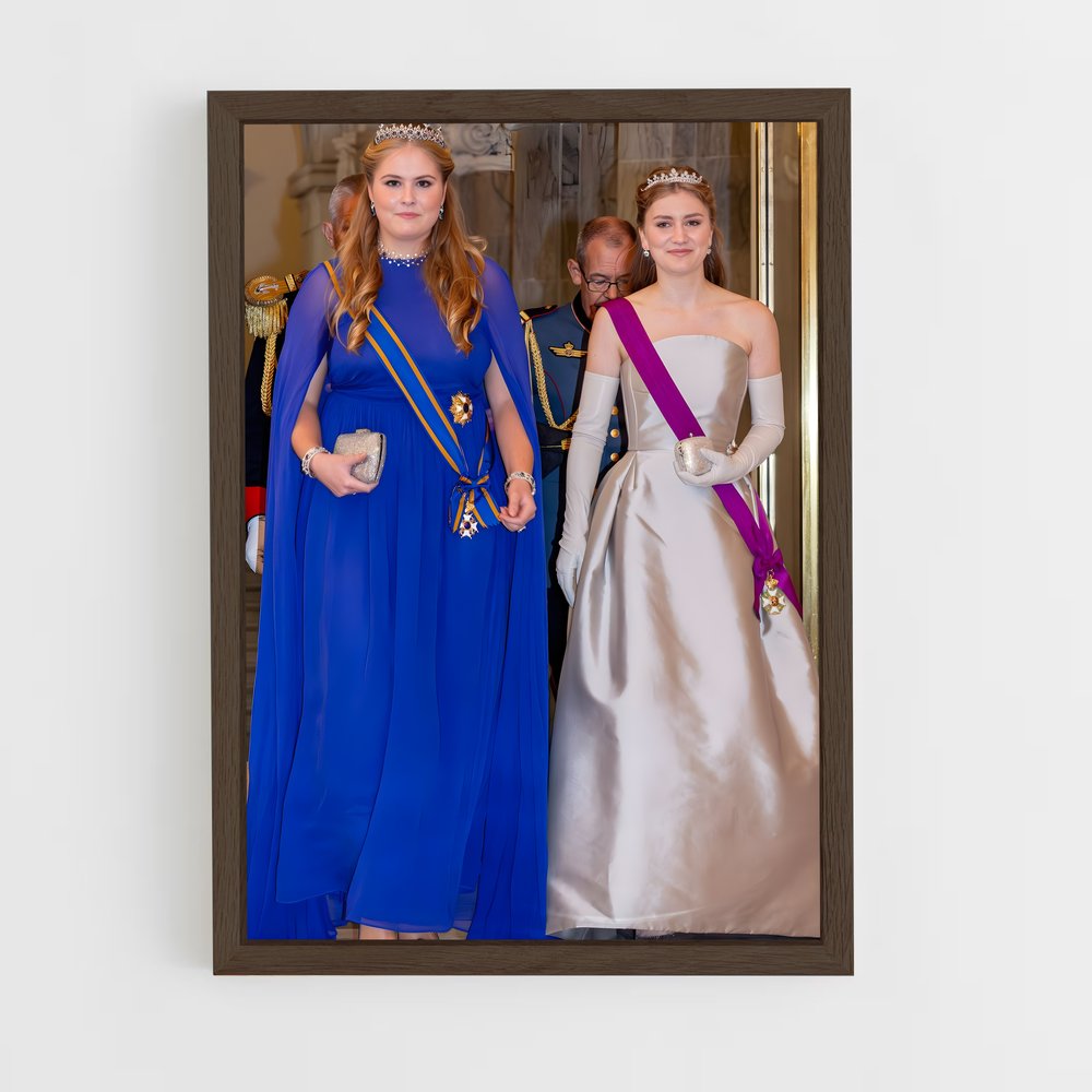 ap-luxembourg royal family-3 cadre Bois foncé