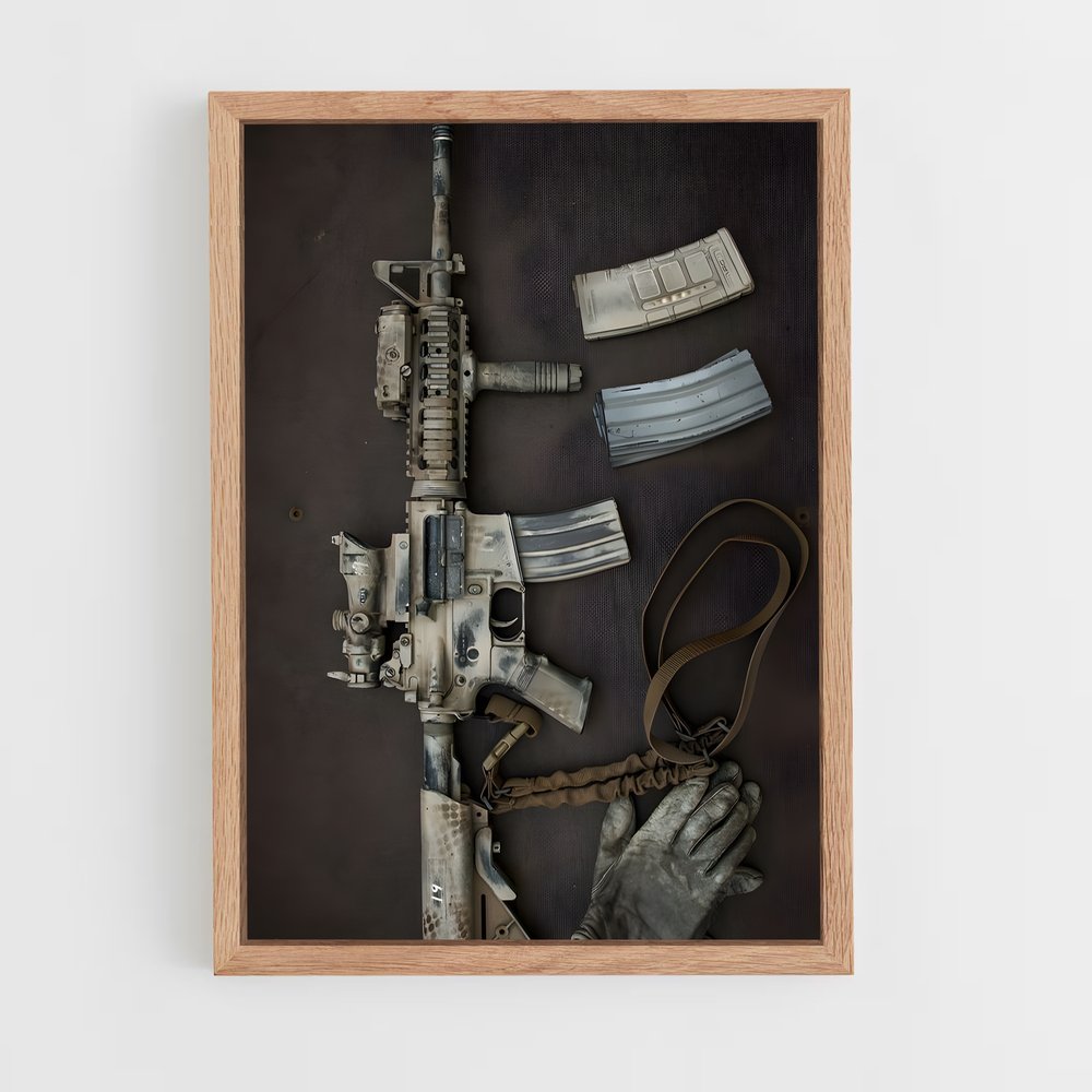 ap-m4 carbine-3 cadre Bois clair
