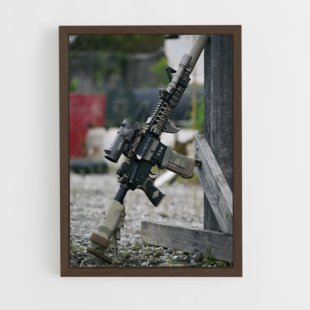 ap-m4 carbine-4 cadre Bois foncé