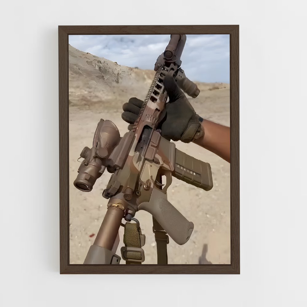 ap-m4 carbine-5 cadre Bois foncé