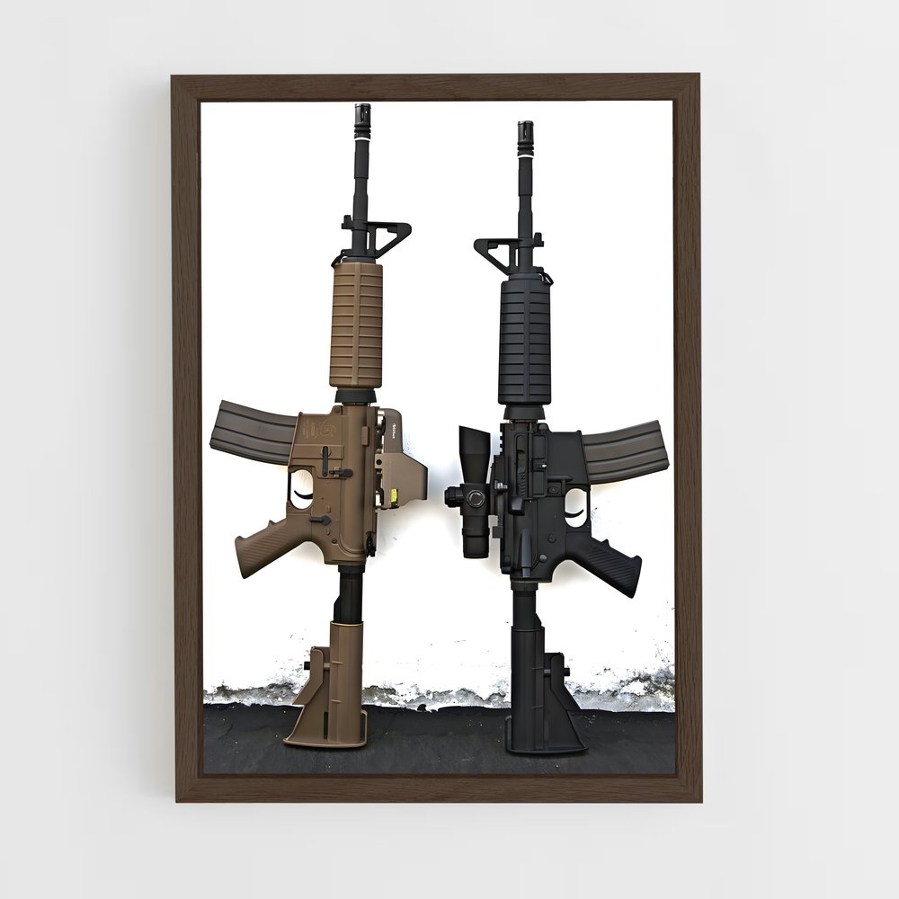 ap-m4 carbine-6 cadre Bois foncé
