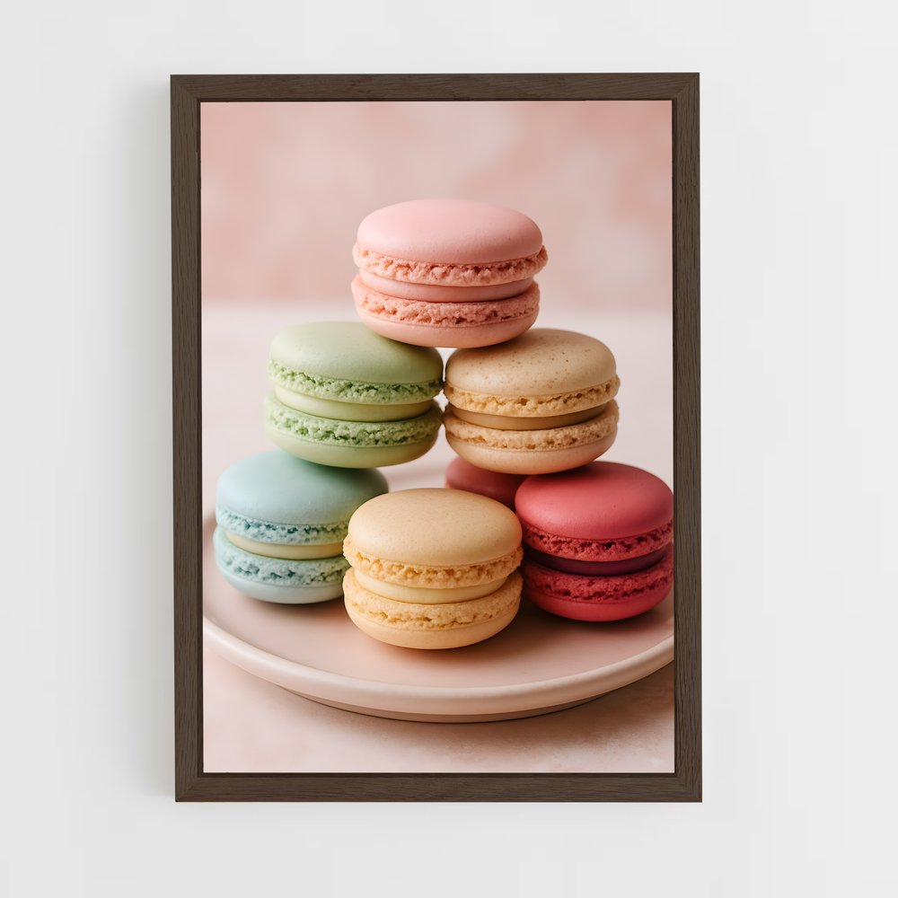 ap-macarons-1 cadre Bois foncé