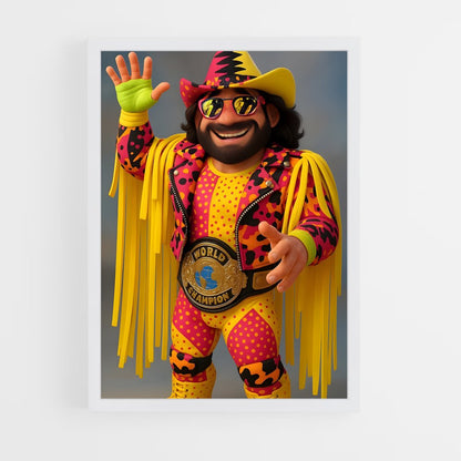 ap-macho man randy savage-5 cadre Blanc
