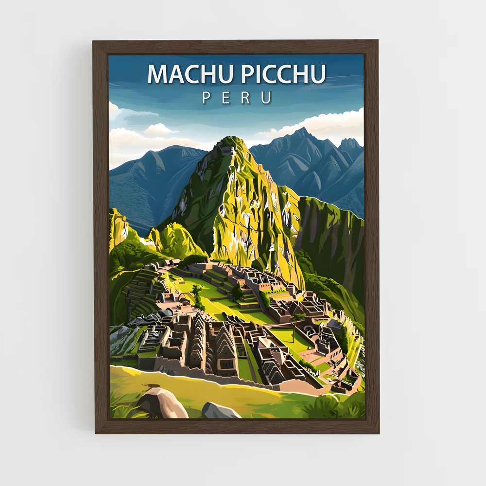 ap-machu picchu-10 cadre Bois foncé