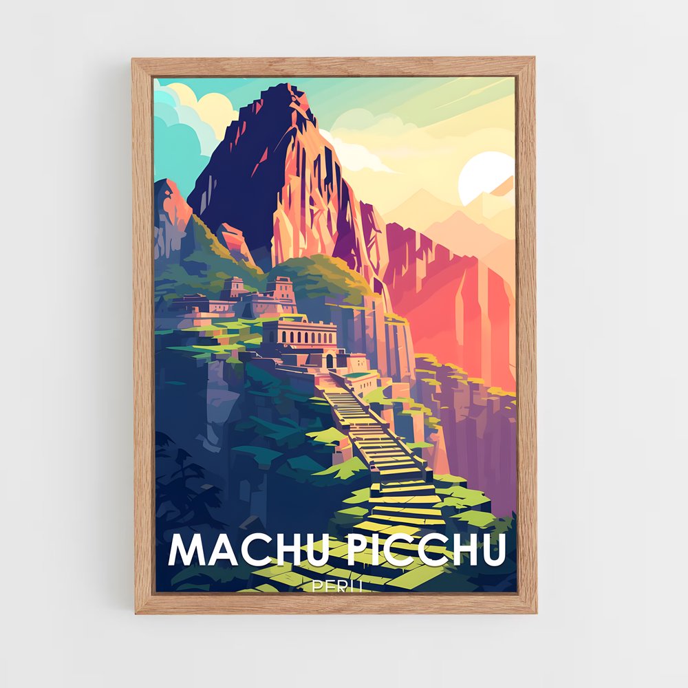 ap-machu picchu-13 cadre Bois clair