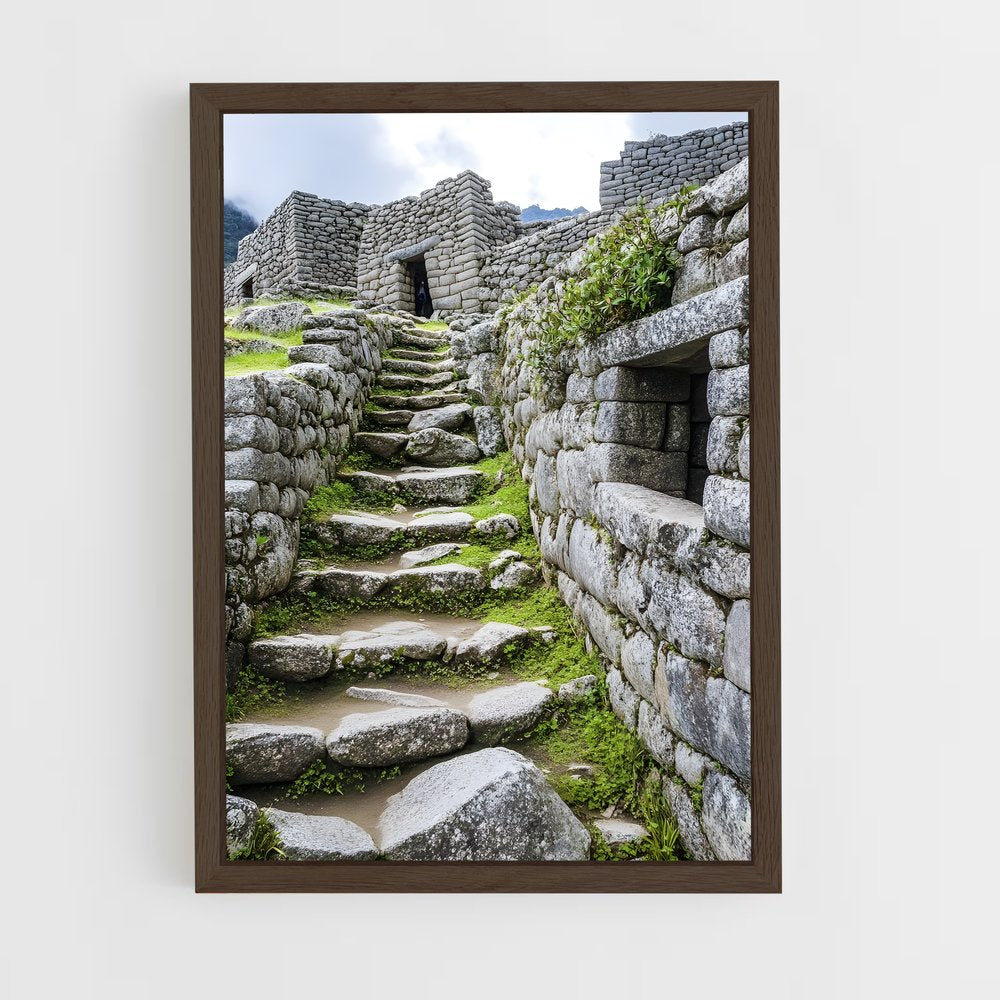 ap-machu picchu-16 cadre Bois foncé