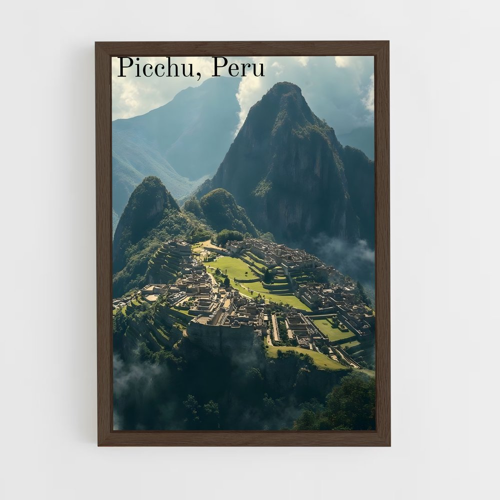 ap-machu picchu-6 cadre Bois foncé