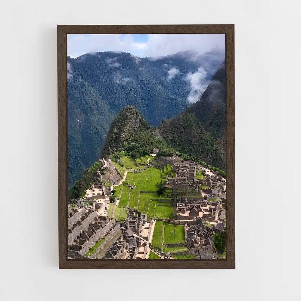 ap-machu picchu-8 cadre Bois foncé