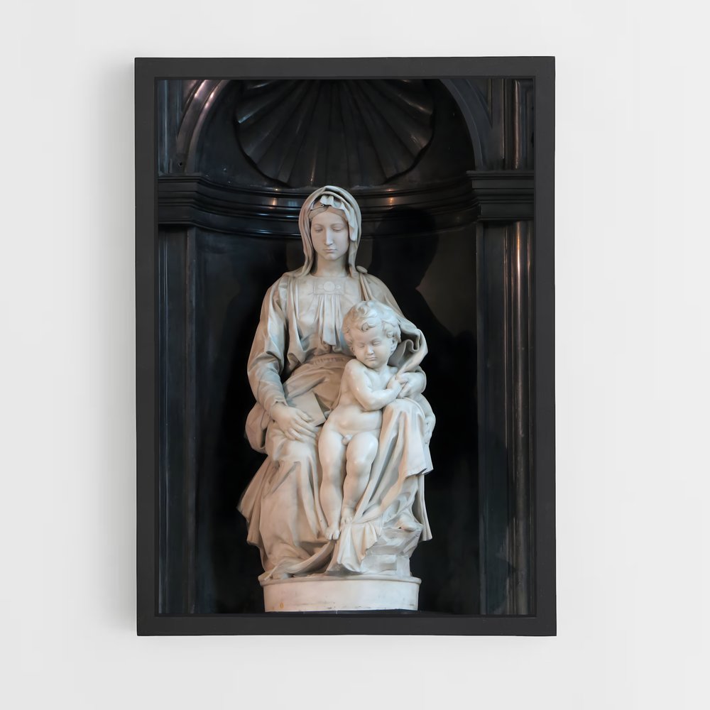 ap-madonna and child michelangelo-1 cadre Noir