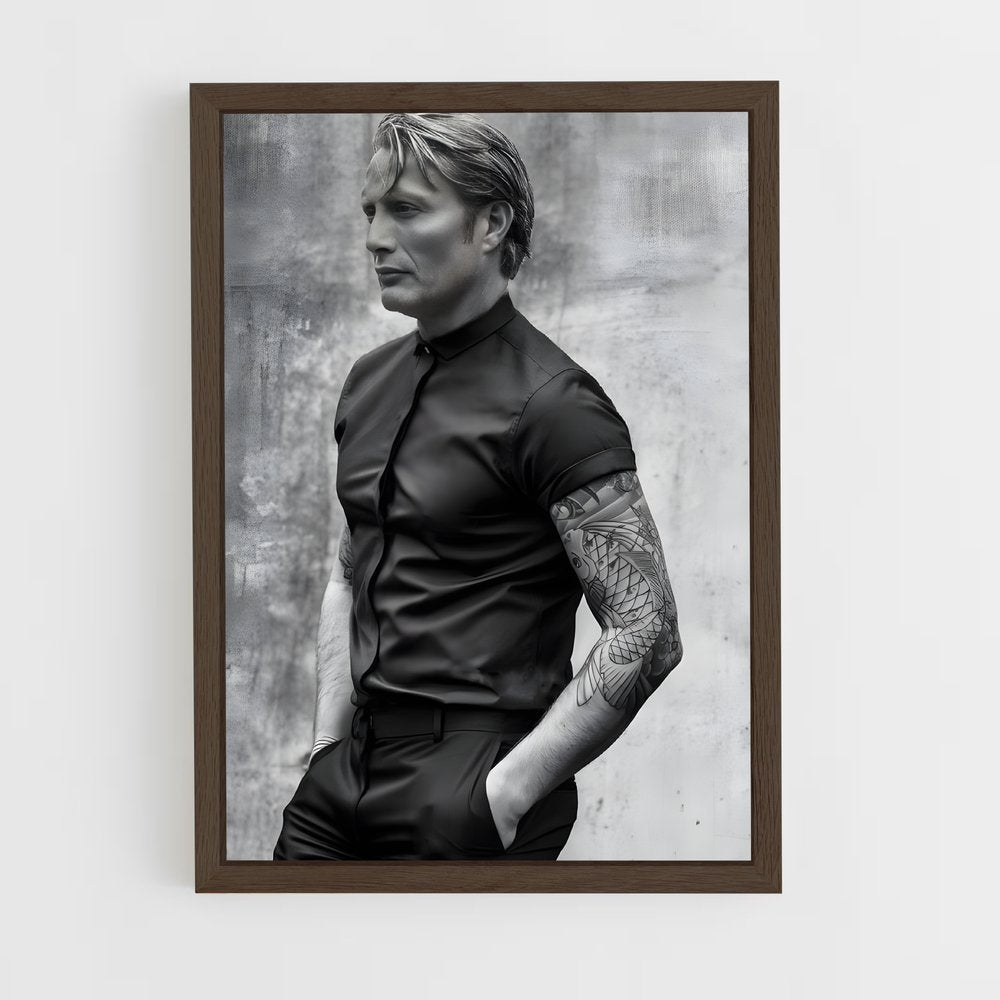 ap-mads mikkelsen-4 cadre Bois foncé