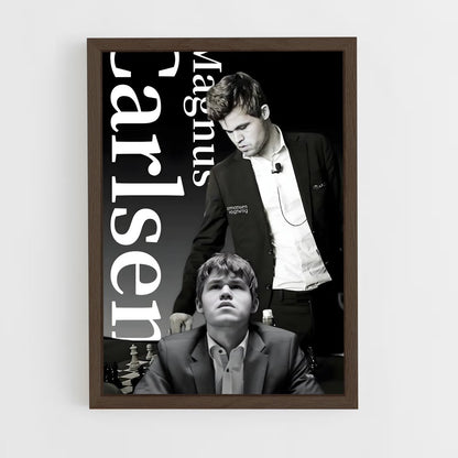 ap-magnus carlsen-2 cadre Bois foncé