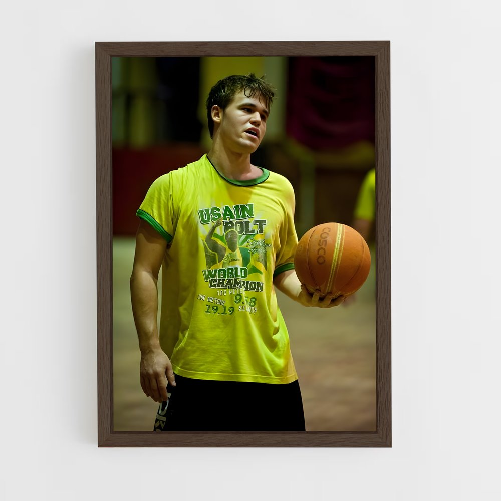 ap-magnus carlsen-3 cadre Bois foncé