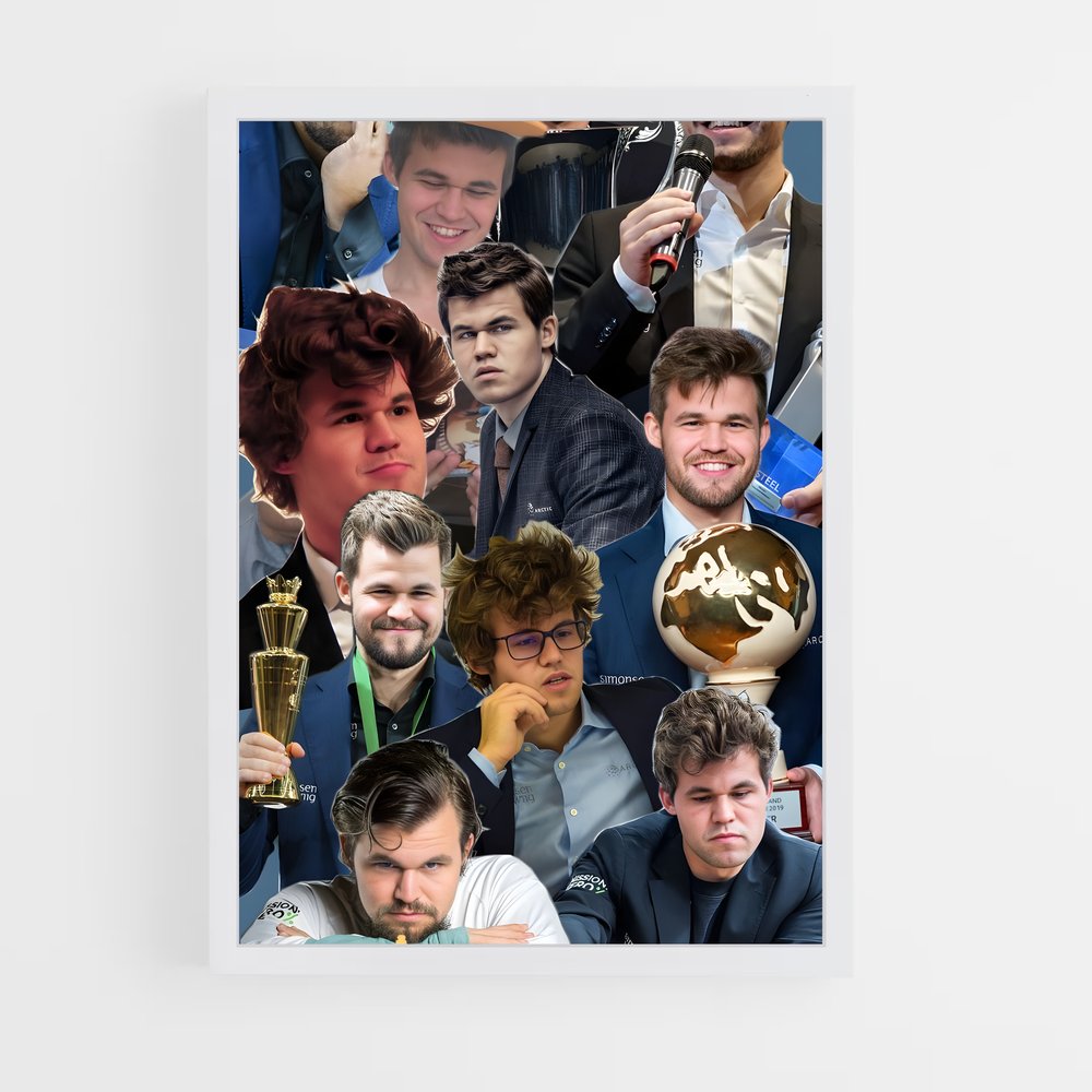 ap-magnus carlsen-4 cadre Blanc