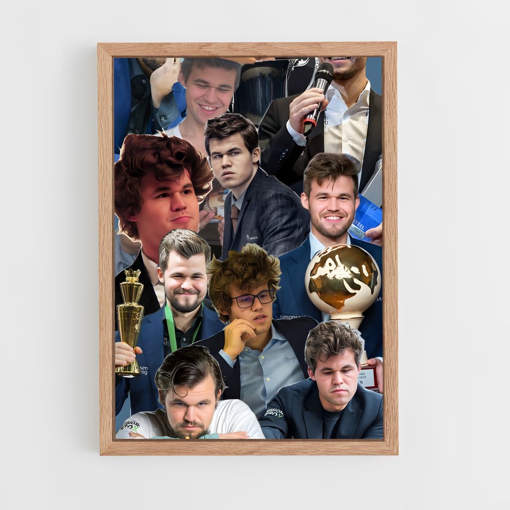 ap-magnus carlsen-4 cadre Bois clair