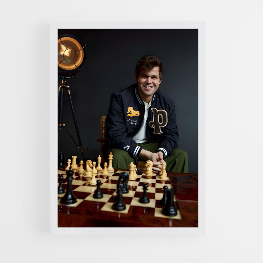 ap-magnus carlsen-5 cadre Blanc