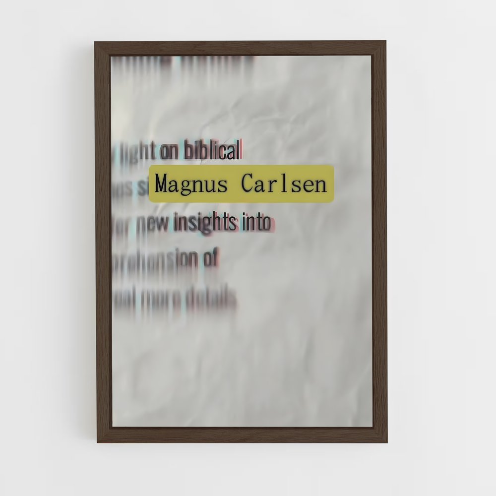 ap-magnus carlsen-6 cadre Bois foncé