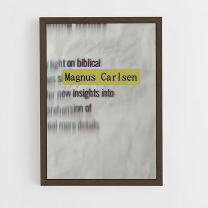 ap-magnus carlsen-6 cadre Bois foncé