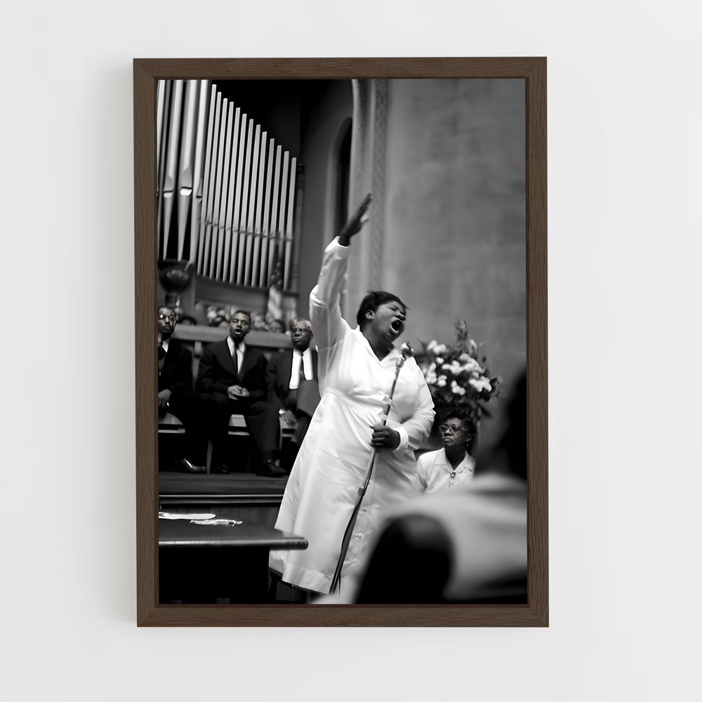 ap-mahalia jackson-1 cadre Bois foncé