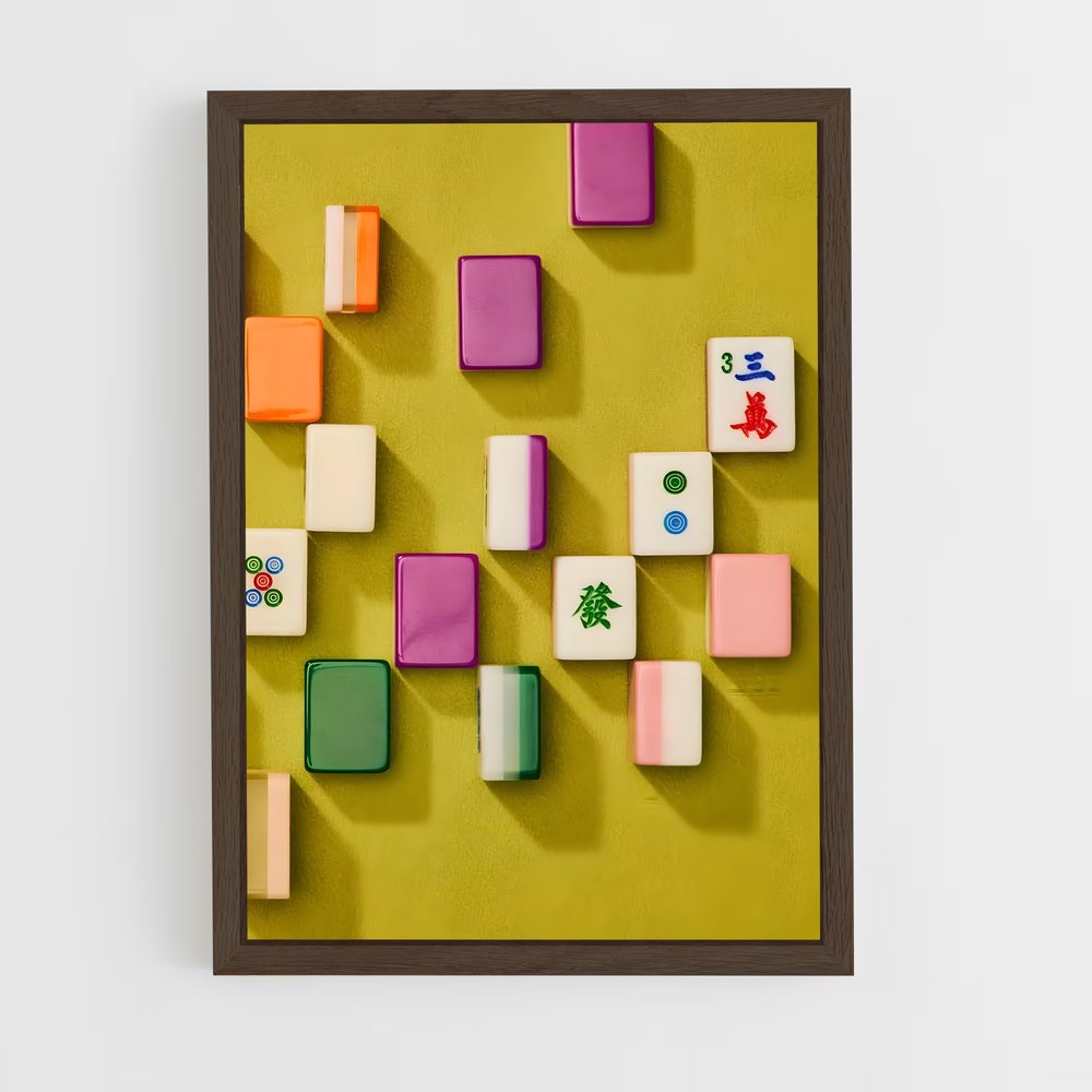 ap-mahjong-1 cadre Bois foncé